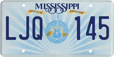 MS license plate LJQ145