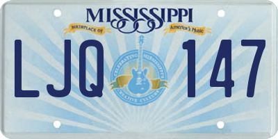 MS license plate LJQ147
