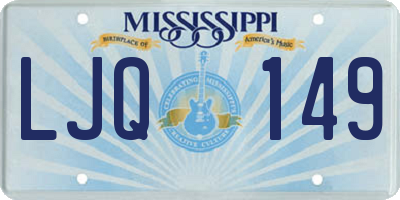 MS license plate LJQ149