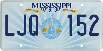 MS license plate LJQ152