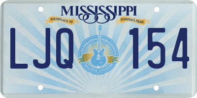 MS license plate LJQ154