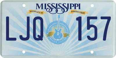 MS license plate LJQ157