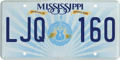MS license plate LJQ160