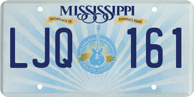 MS license plate LJQ161