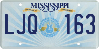 MS license plate LJQ163