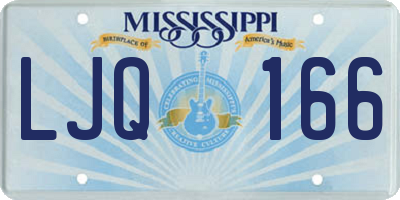MS license plate LJQ166