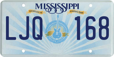 MS license plate LJQ168