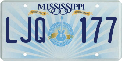 MS license plate LJQ177