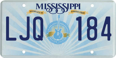 MS license plate LJQ184