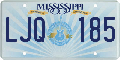 MS license plate LJQ185
