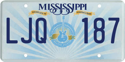 MS license plate LJQ187
