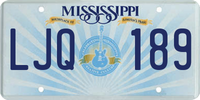 MS license plate LJQ189