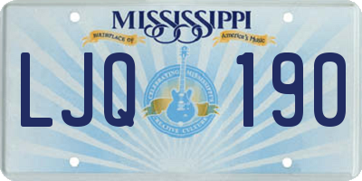 MS license plate LJQ190