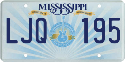 MS license plate LJQ195