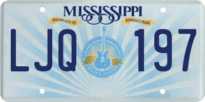 MS license plate LJQ197