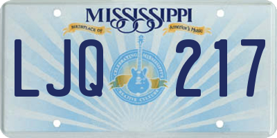 MS license plate LJQ217