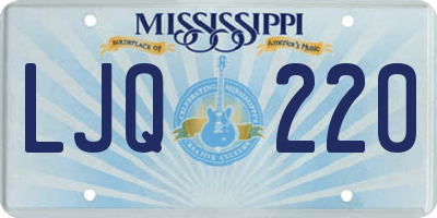 MS license plate LJQ220