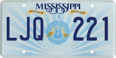 MS license plate LJQ221