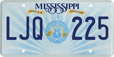 MS license plate LJQ225