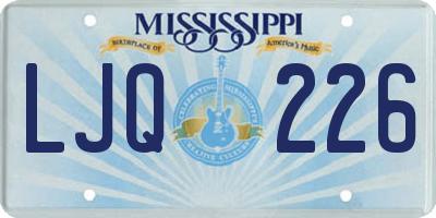 MS license plate LJQ226