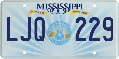 MS license plate LJQ229