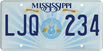 MS license plate LJQ234