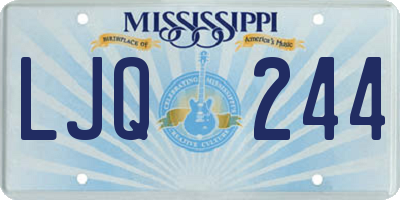 MS license plate LJQ244