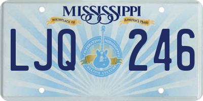 MS license plate LJQ246
