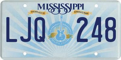 MS license plate LJQ248