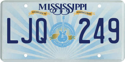 MS license plate LJQ249