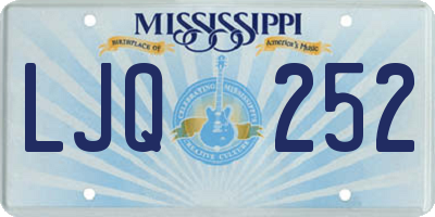 MS license plate LJQ252