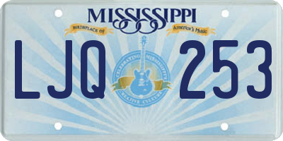 MS license plate LJQ253