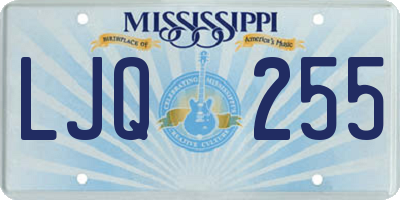MS license plate LJQ255