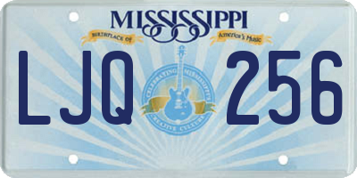 MS license plate LJQ256
