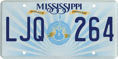 MS license plate LJQ264