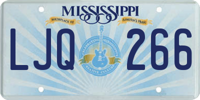 MS license plate LJQ266