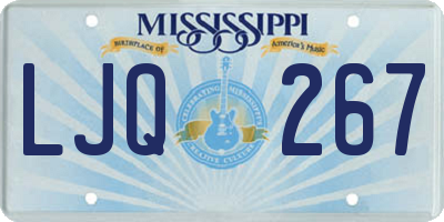 MS license plate LJQ267