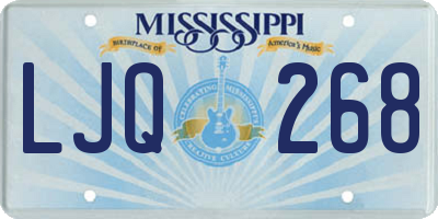 MS license plate LJQ268
