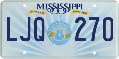 MS license plate LJQ270