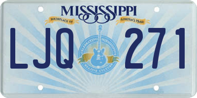 MS license plate LJQ271