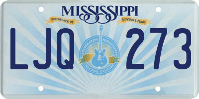 MS license plate LJQ273