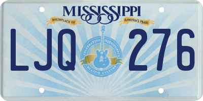 MS license plate LJQ276
