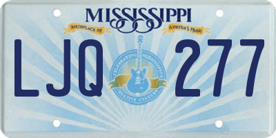 MS license plate LJQ277