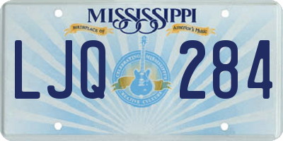 MS license plate LJQ284