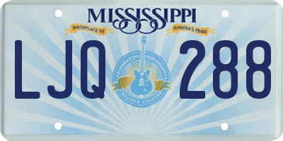 MS license plate LJQ288