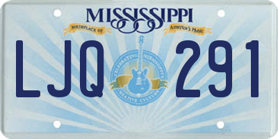 MS license plate LJQ291