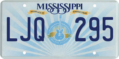 MS license plate LJQ295