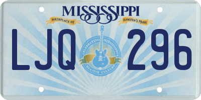 MS license plate LJQ296