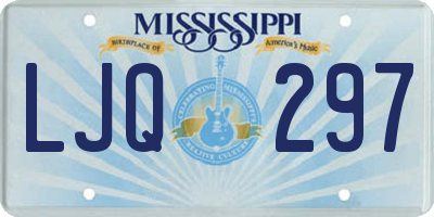 MS license plate LJQ297