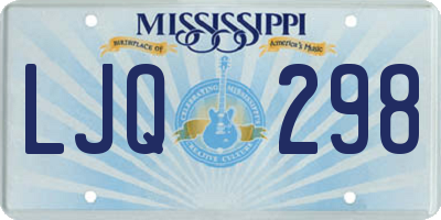 MS license plate LJQ298